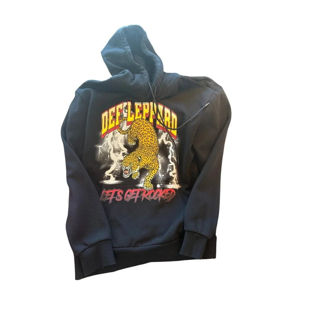 REASON x DEF LEPPARD Limited Edition Hoodie Metal Hard Rock‎ Size L
